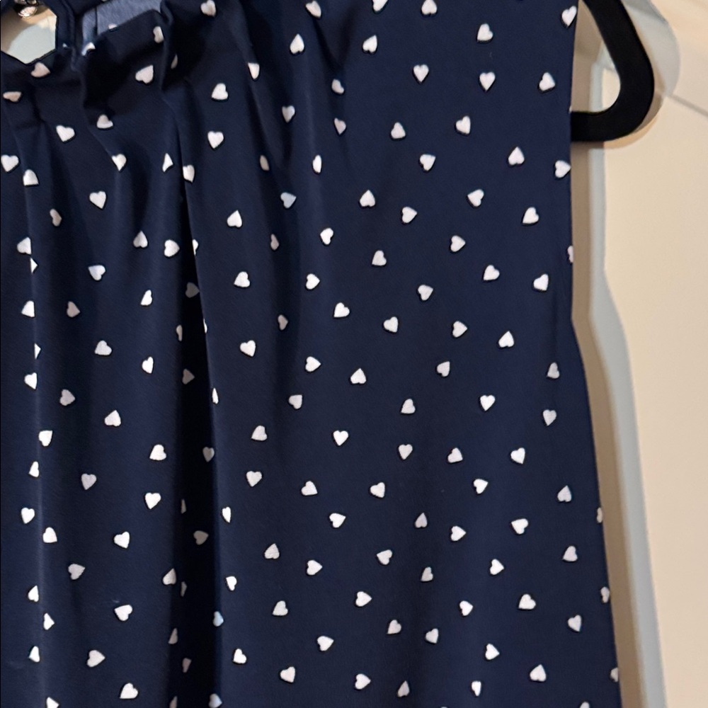 croft & barrow Navy Sleeveless Heart-Print Camisole Top 1X - Picture 7 of 10